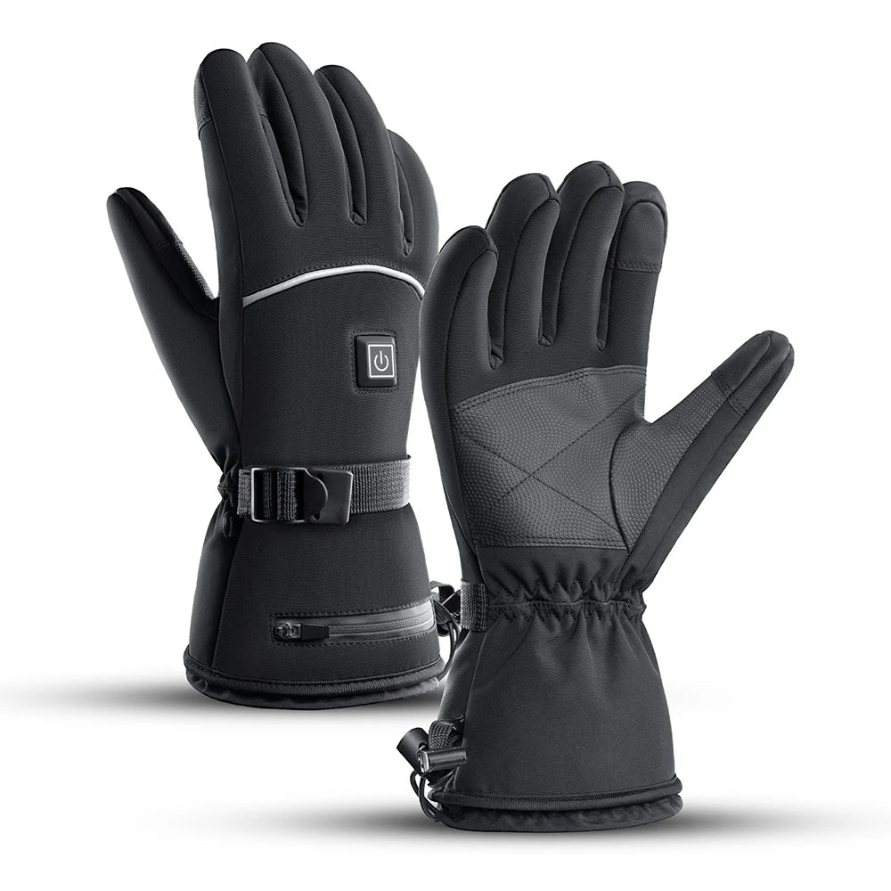 Beheizbare Motorradhandschuhe – wasserdichte Winterhandschuhe für Motorrad, Ski und Schneemobil mit Touchscreen und wiederaufladbarer Heizung
