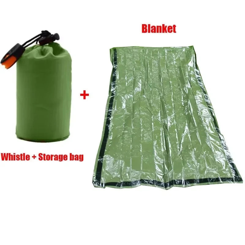 Emergency Slaapzak - Lichtgewicht Waterdichte Outdoor Noodbedekking voor Hiking, Kamperen en Overleving, Verhoogt Lichaamstemperatuur