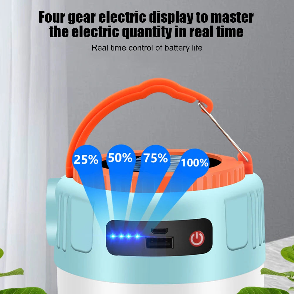LED Noodverlichting | 300LM | Solar & USB Oplaadbaar | Waterdicht | 6 Modi & Afstandsbediening