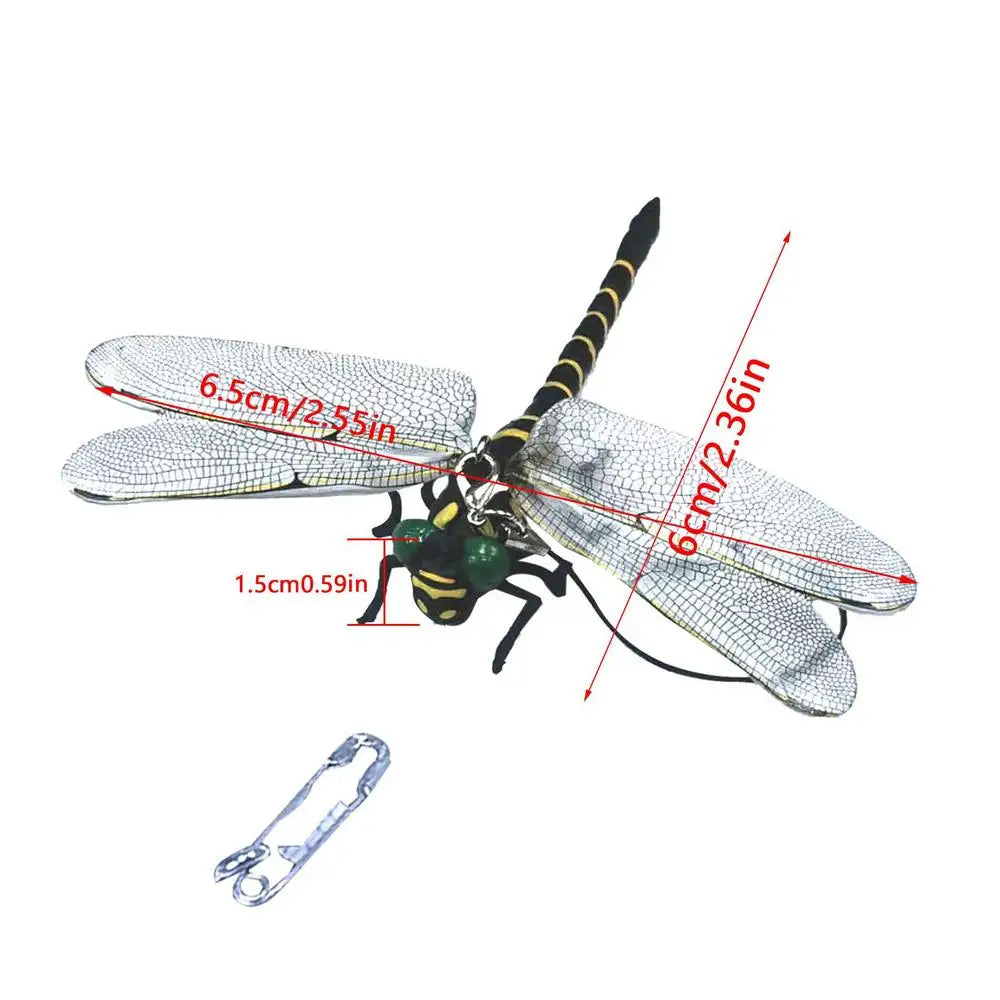 Simulatie Dambord Insect Model, Mini Dambord Beeldje voor Muggenwering, Tuin- en Buitendecoratie, Eco-vriendelijk PVC Ornament