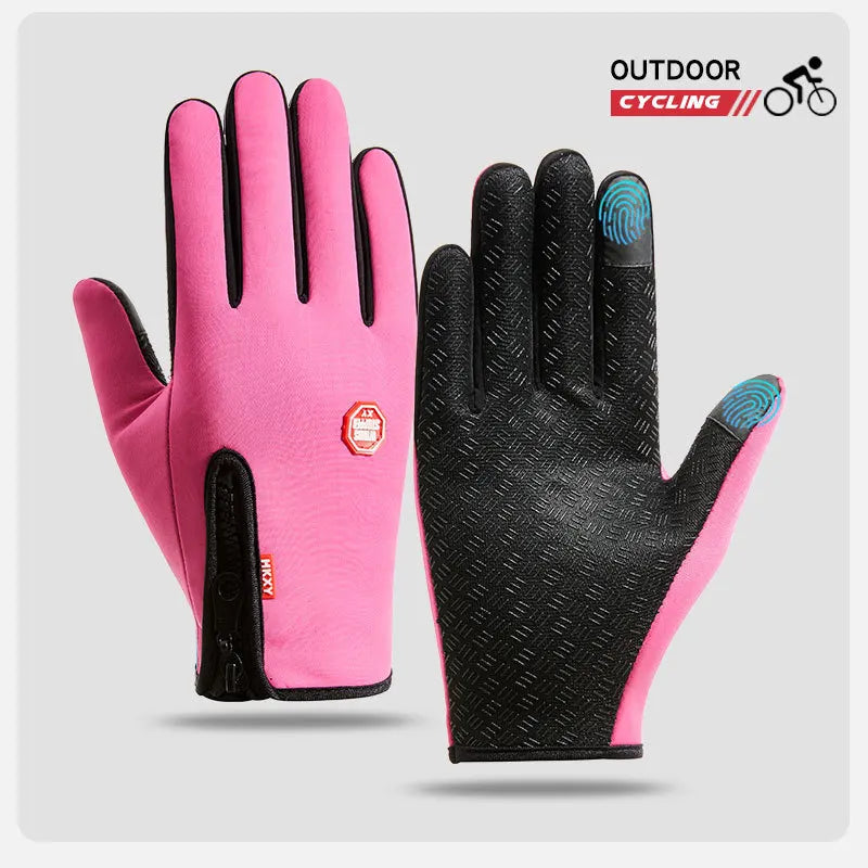 Winter Fietshandschoenen met Touchscreen โ Waterdicht & Antislip voor Heren & Dames | Outdoor, Motor & Ski