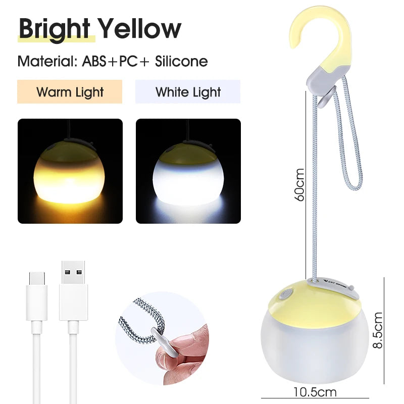 Camping Tent Hanging Light | USB Oplaadbare LED Lamp voor Outdoor Kamperen en Noodverlichting