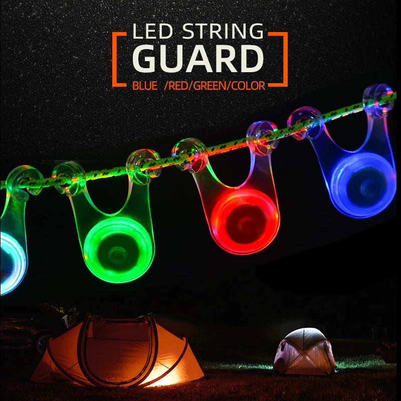 10-teilige wasserdichte LED-Lichterketten für Zelte – sichere Pendelleuchten für Camping – Mini-Taschenlampe und Warnlicht