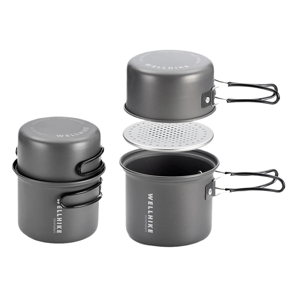 Camping Kookset met Waterketel & Draagbare Kooktoestel – Outdoor Kookgerei