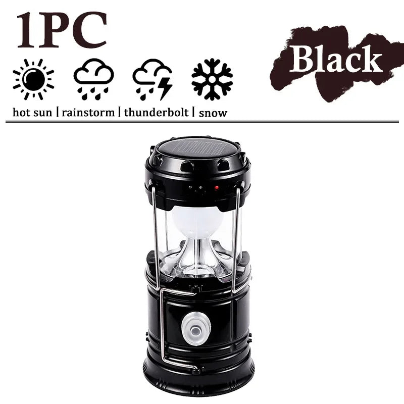 Solar-Multifunktions-Campinglampe – tragbare LED-Taschenlampe, Zeltlampe, wasserdichte wiederaufladbare Notfall-Arbeitsleuchte
