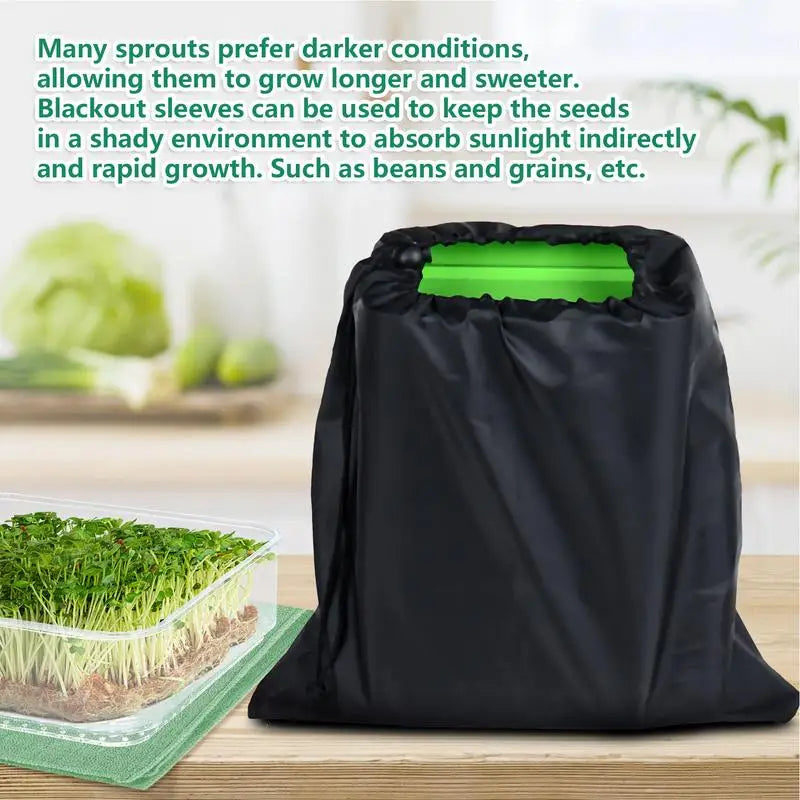 Sprout Dish Growing Tray Kit – Umweltfreundliches Sprouting Tray mit Verdunkelungsabdeckung für Microgreens und Bohnen