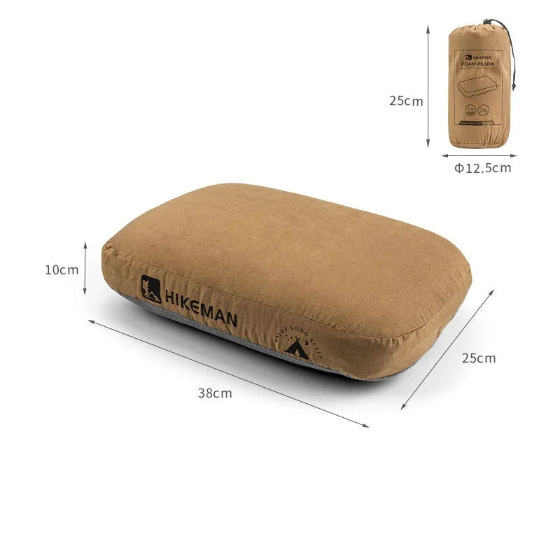 Outdoor Camping Kussen | Geheugenfoam Reiskussen voor Cervicale Ondersteuning en Lunchpauze | Tragere Terugslag
