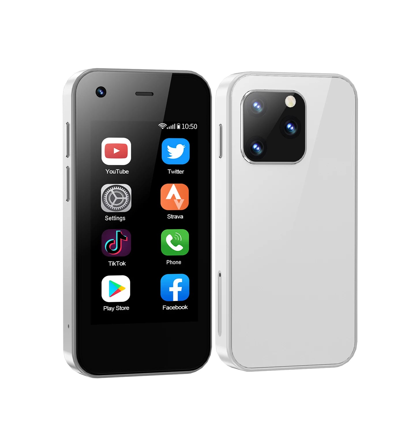 KING5000 Mini Smartphone – Android 9.0, 3G Dual SIM, 2.5'' IPS Scherm, 16GB ROM – Compacte Pocket Smartphone met Play Store