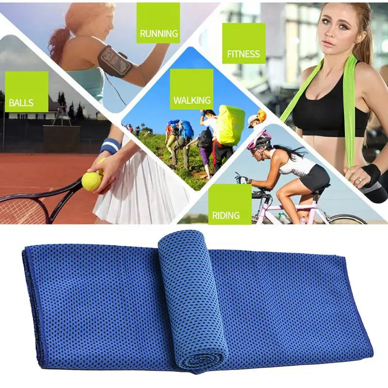 1pc Polyester Cooling Towel, Sneldrogend Ice Towel, Zacht en Ademend Microfiber Sportdoek voor Yoga, Hardlopen, Gym en Workout
