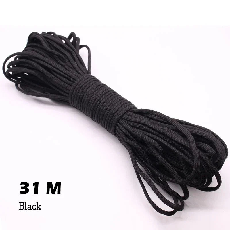 550 Paracord Touw 4mm โ 31M Tactisch 7-Strand Survivalkoord voor Outdoor, Kamperen & Noodgebruik