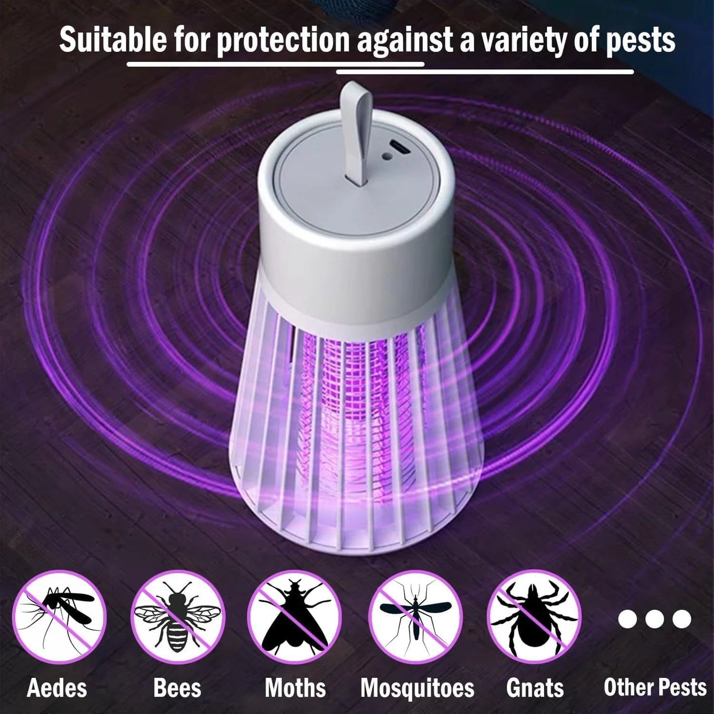 Mosquito Zapper, USB Oplaadbare Vliegenmepper, UV Licht Mosquito Killer, Chemische Vrije Insectenval voor Binnen en Buiten