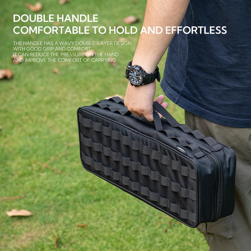 Duurzame Waterdichte Zipper Survival Canvas Tas | Outdoor Camping Opbergtas voor Tentstokken en Accessoires