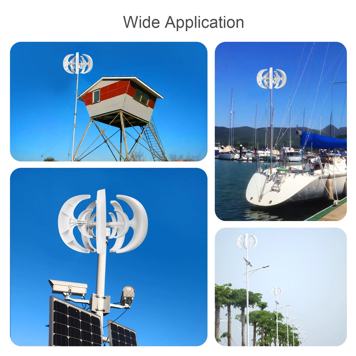 12 V 1200 W Windgenerator-Kit – 5-Blatt-Laternenturbine mit Laderegler für Zuhause, Boote, Wetterstationen und grüne Energie