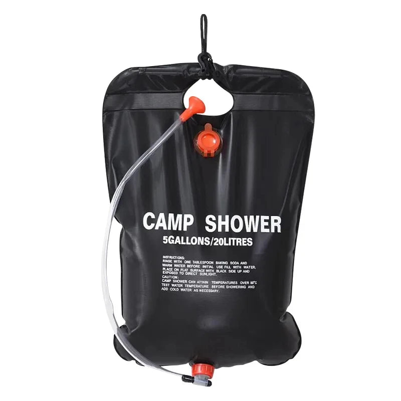 20L/40L Vouwbare Solar Douchetas voor Buiten, Camping, Hiking & Reizen – Verwarmd Water, Compact & Duurzaam