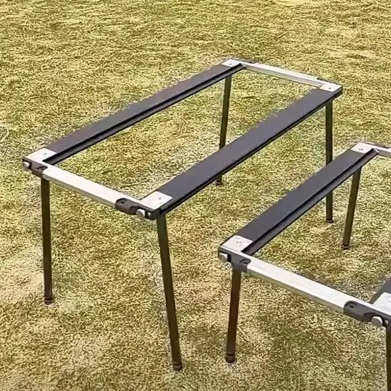 Camping IGT Tafelpoten | Rvs Drie-Gang Telescoop Tafelpoten voor Picknick en Outdoor IGT Setup