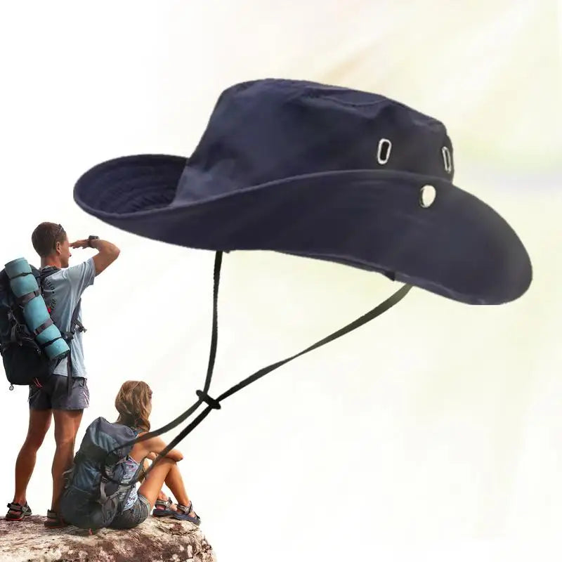 Ademende Zonnehoed – Unisex Bucket Hat met Brede Rand | Vissen, Wandelen, Kamperen & Strand