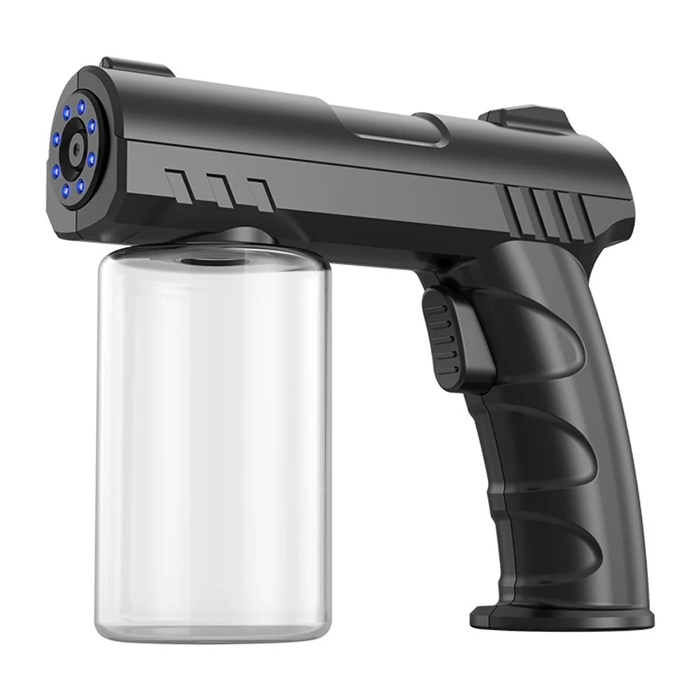 280 ml kabelloser elektrischer Desinfektionssprüher – USB-Nano-Zerstäuber mit blauem Licht für Haus und Garten