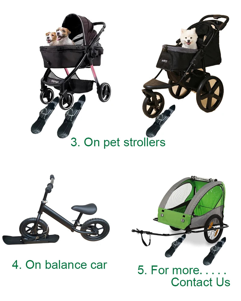 Ski Plate Wheelblades – Universelle Schlittenski für Kinderwagen, Rollstühle und Laufräder