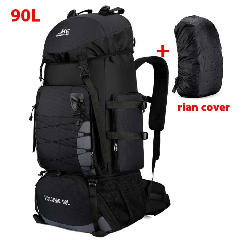 Grote 90L Outdoor Rugzak – Militaire Reistas voor Hiking, Kamperen & Bergbeklimmen | Nylon Rucksack voor Heren & Dames