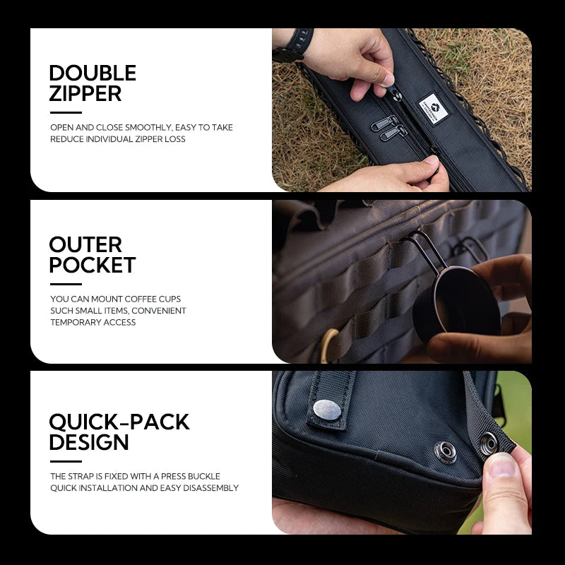 Duurzame Waterdichte Zipper Survival Canvas Tas | Outdoor Camping Opbergtas voor Tentstokken en Accessoires