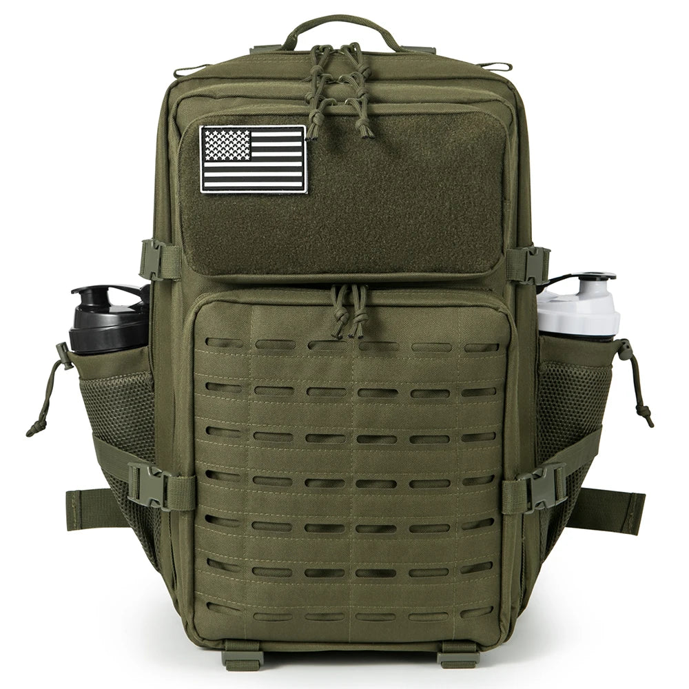 QT&QY 50L Taktischer Rucksack – Robuster MOLLE-Überlebensrucksack mit Flaschenhalter für Outdoor, Fitnessstudio und Wandern