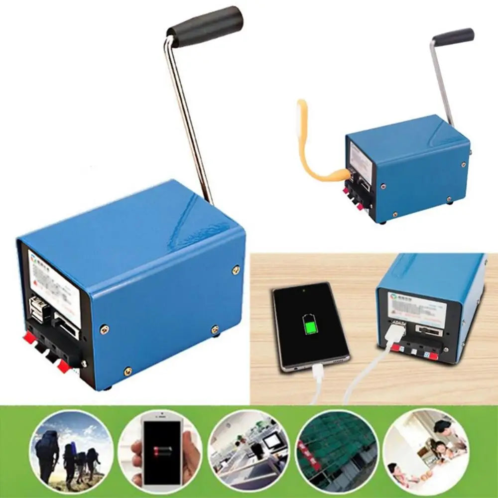 Manueller Generator mit Handkurbel – USB-Dynamo-Ladegerät für Telefone und Notstrom