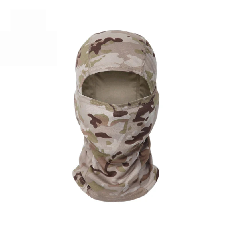 Camouflage Balaclava Hoed voor Fietsers & Jagers – Volledige Gezichtsmasker voor Buiten, Skiën, Motorhelm Binnenmuts