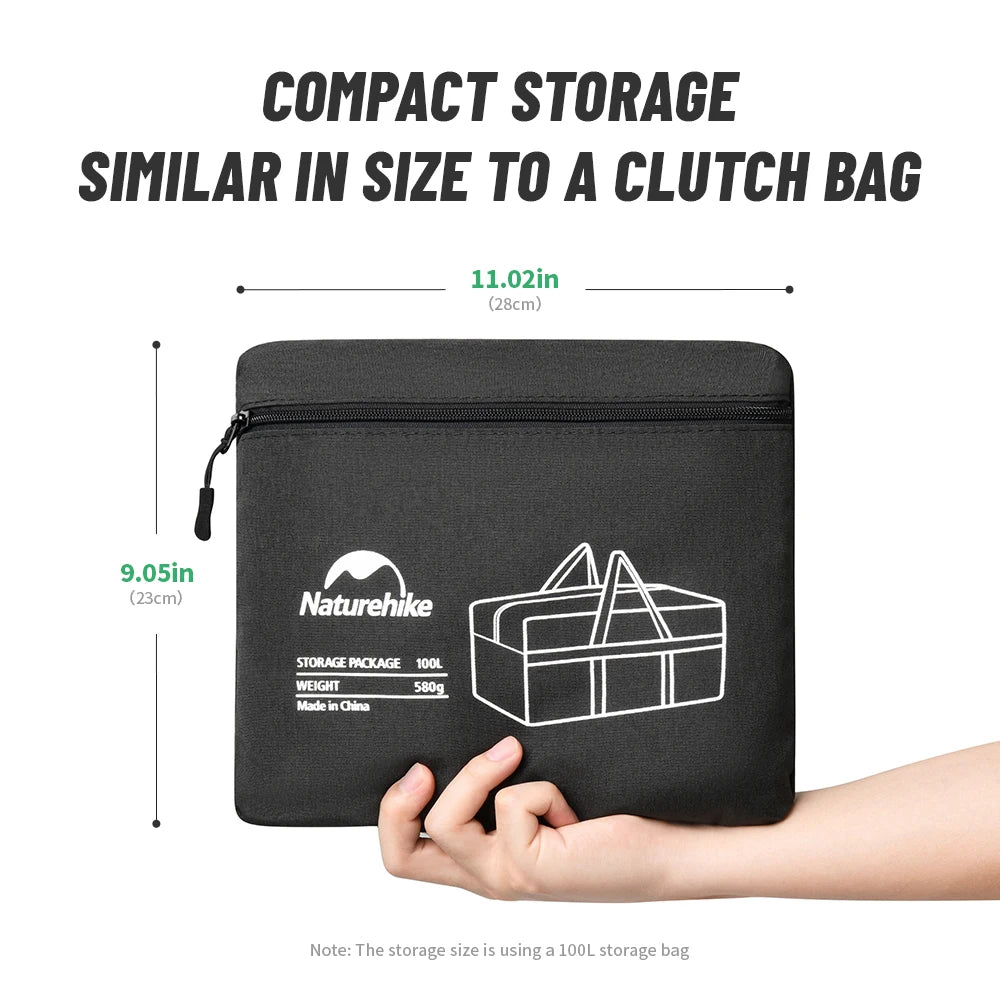 Vouwbare Opbergtas met Grote Capaciteit | 45L en 100L Camping en Reisbag voor Gezinsactiviteiten