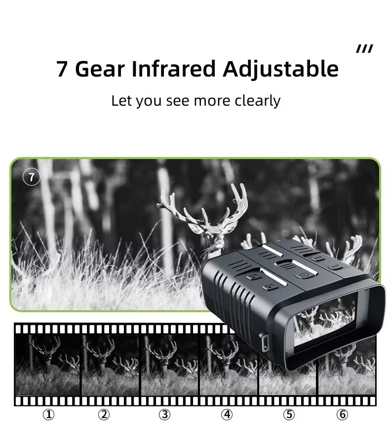 4K-Nachtsichtfernglas – 10-facher Digitalzoom, 800 m Reichweite, Infrarot-WLAN-Teleskop für Camping, Jagd und Videoaufnahmen