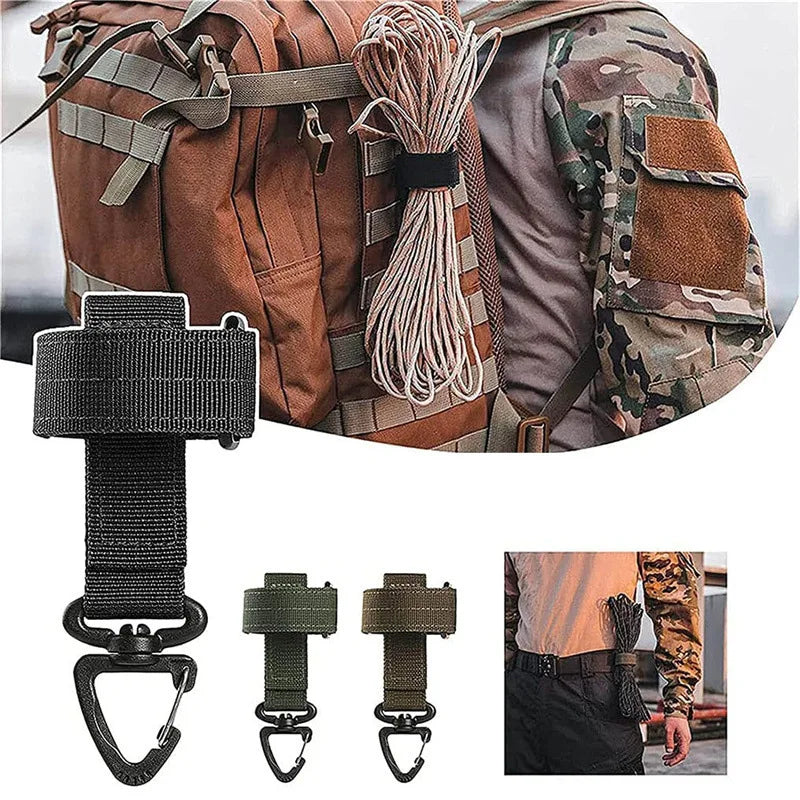 MOLLE Karabijnhaak van Nylon โ Tactische Bevestigingsclip voor Rugzak, Riem & Outdoor Uitrusting