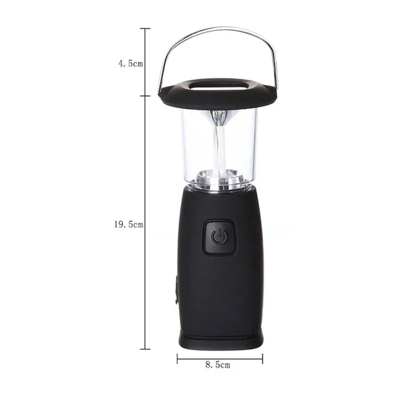 6 LED Solar- en Dynamo-aangedreven Campinglamp - Draagbare Outdoor Lantaarn voor Kamperen en Survival