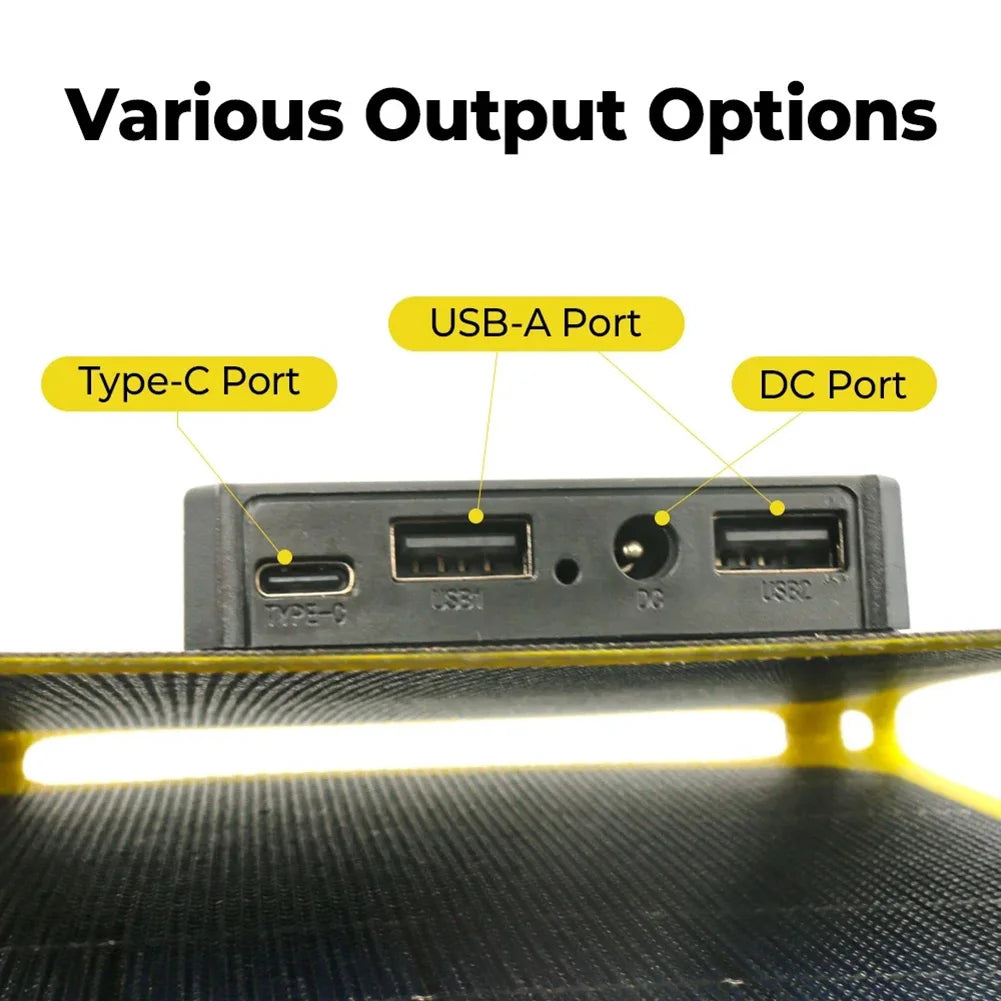 40W Opvouwbaar Zonnepaneel | USB + PD QC 3.0 | Draagbare Oplader voor Telefoon & Powerbank