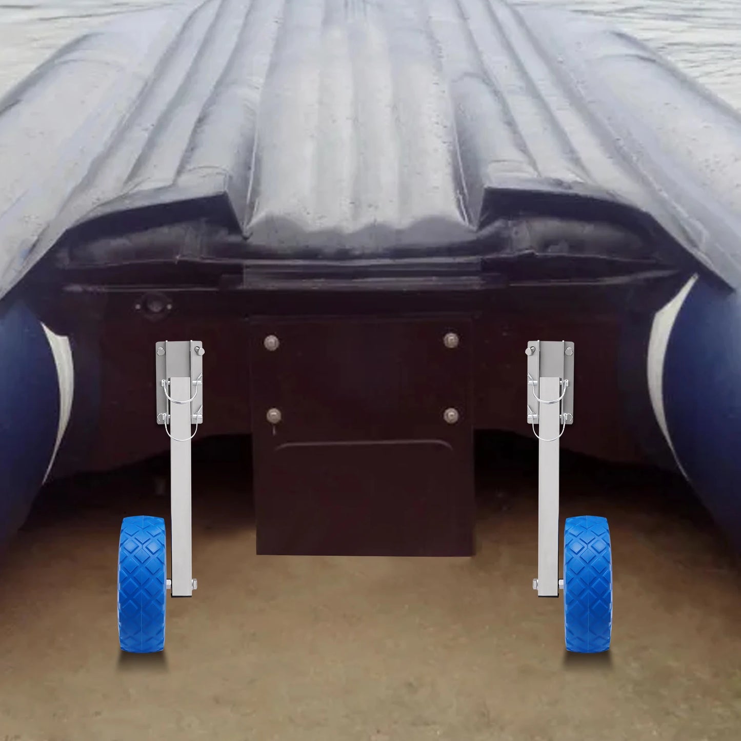 2PCS Boot Lancering Wielen 10" RVS Boot Transom Wielen voor Opblaasbare Boot Trailer