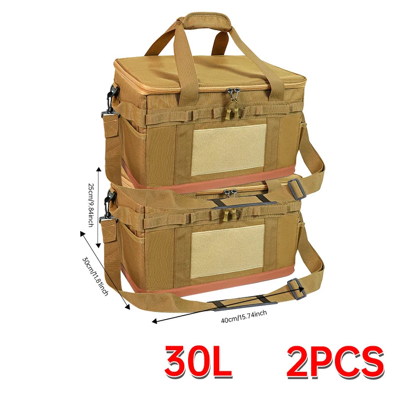 30-45-60L Outdoor Opbergtas | Grote Capaciteit Camping Tas voor Gasfles, Keukengerei en Picknick Benodigdheden