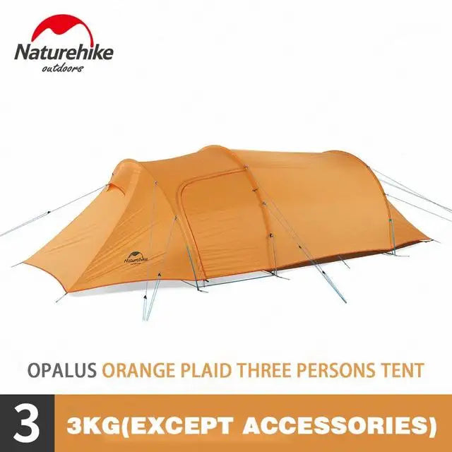 Naturehike Opalus 20D Tunnel Tent – 2-4 Persoons Ultralichte Waterdichte Campingtent