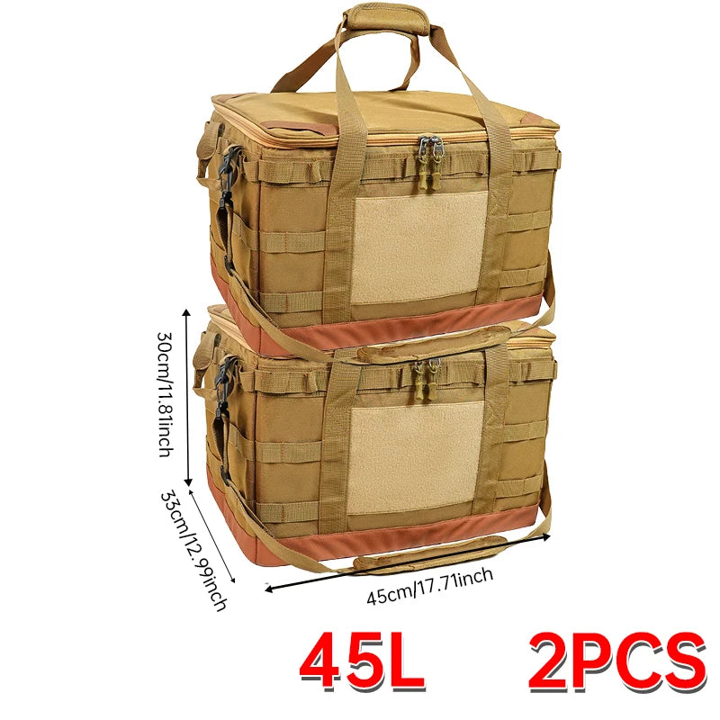 30-45-60L Outdoor Opbergtas | Grote Capaciteit Camping Tas voor Gasfles, Keukengerei en Picknick Benodigdheden