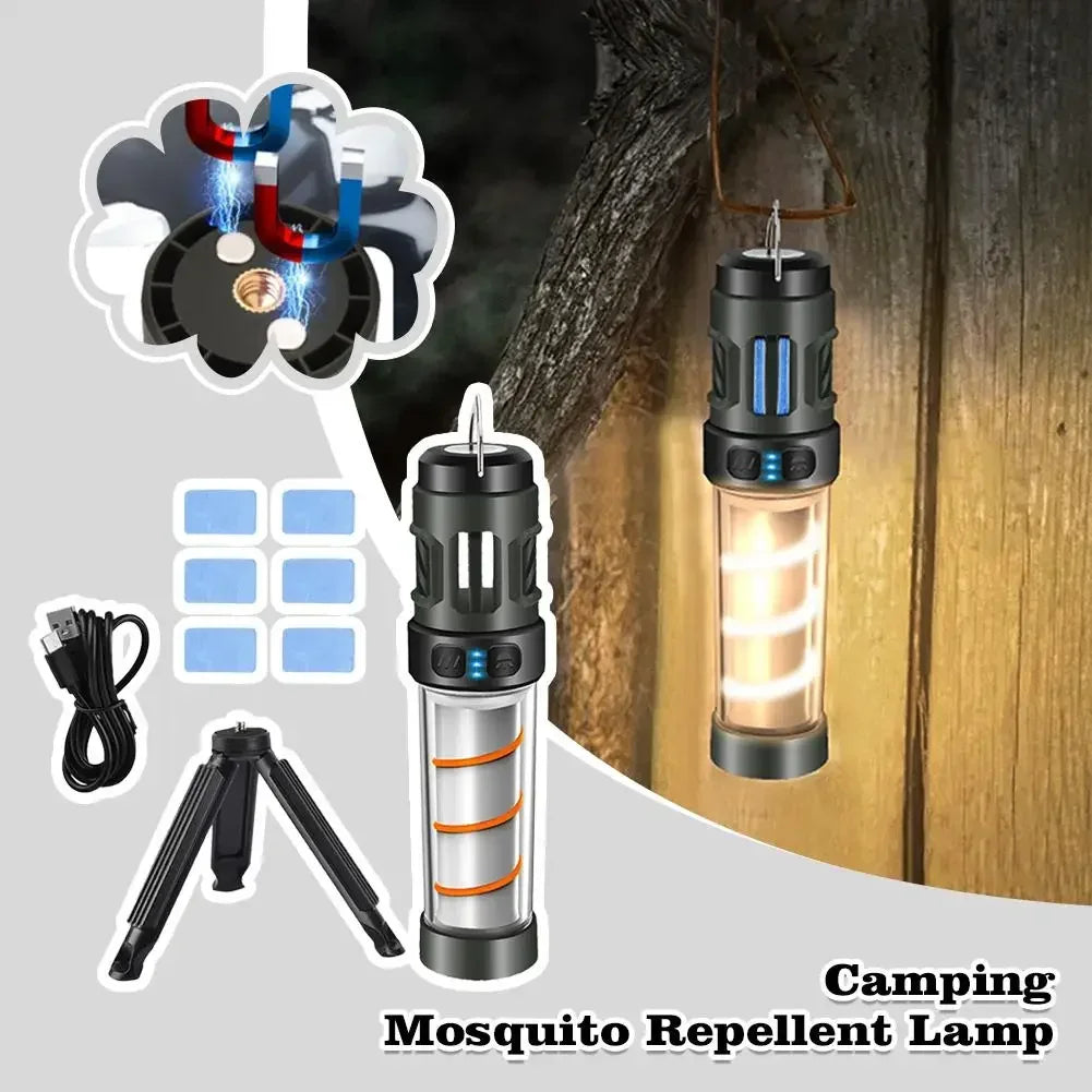 Tragbare Mückenlampe – multifunktionale LED-Campinglampe mit Mückenschutz und magnetischer Befestigung