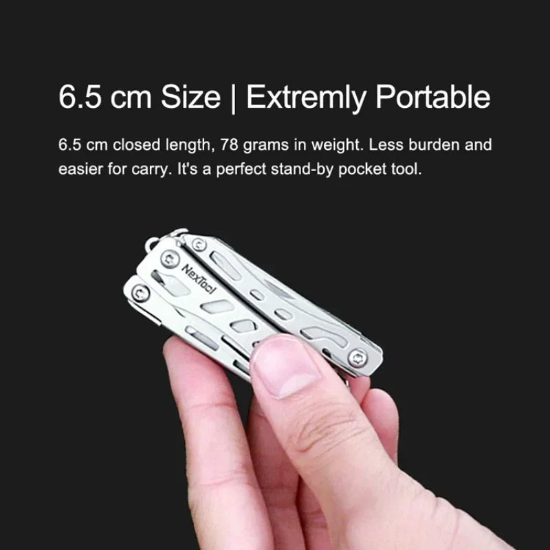 NexTool Mini Flagship 10-in-1 Multitool – Multifunctionele Vouwbare EDC Handgereedschap voor Outdoor en Dagelijks Gebruik
