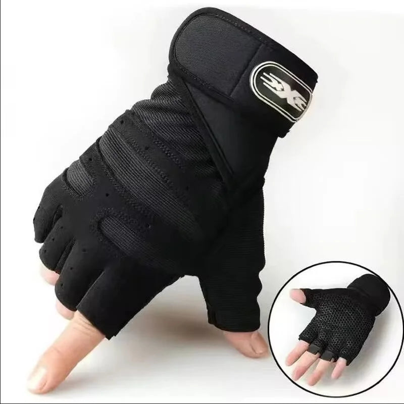 Ademende Half Finger Fitnesshandschoenen โ Slijtvaste Sporthandschoenen voor Fietsen, Klimmen & Outdoor
