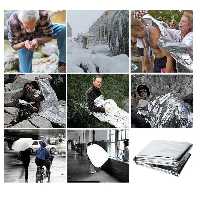 Polyester Film Survival Blanket, Waterdichte Nooddeken voor Camping, Hiking en Outdoor, Compact en Isolerend