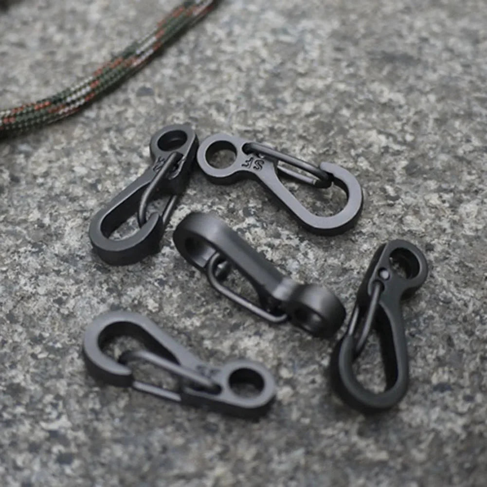 Mini-Karabiner mit Karabinerhaken aus Edelstahl – D-förmiger Aluminium-Karabiner für Schlüssel, Paracord und Outdoor-Survival