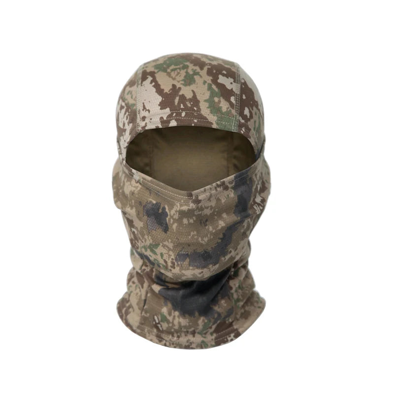 Camouflage Balaclava Hoed voor Fietsers & Jagers – Volledige Gezichtsmasker voor Buiten, Skiën, Motorhelm Binnenmuts