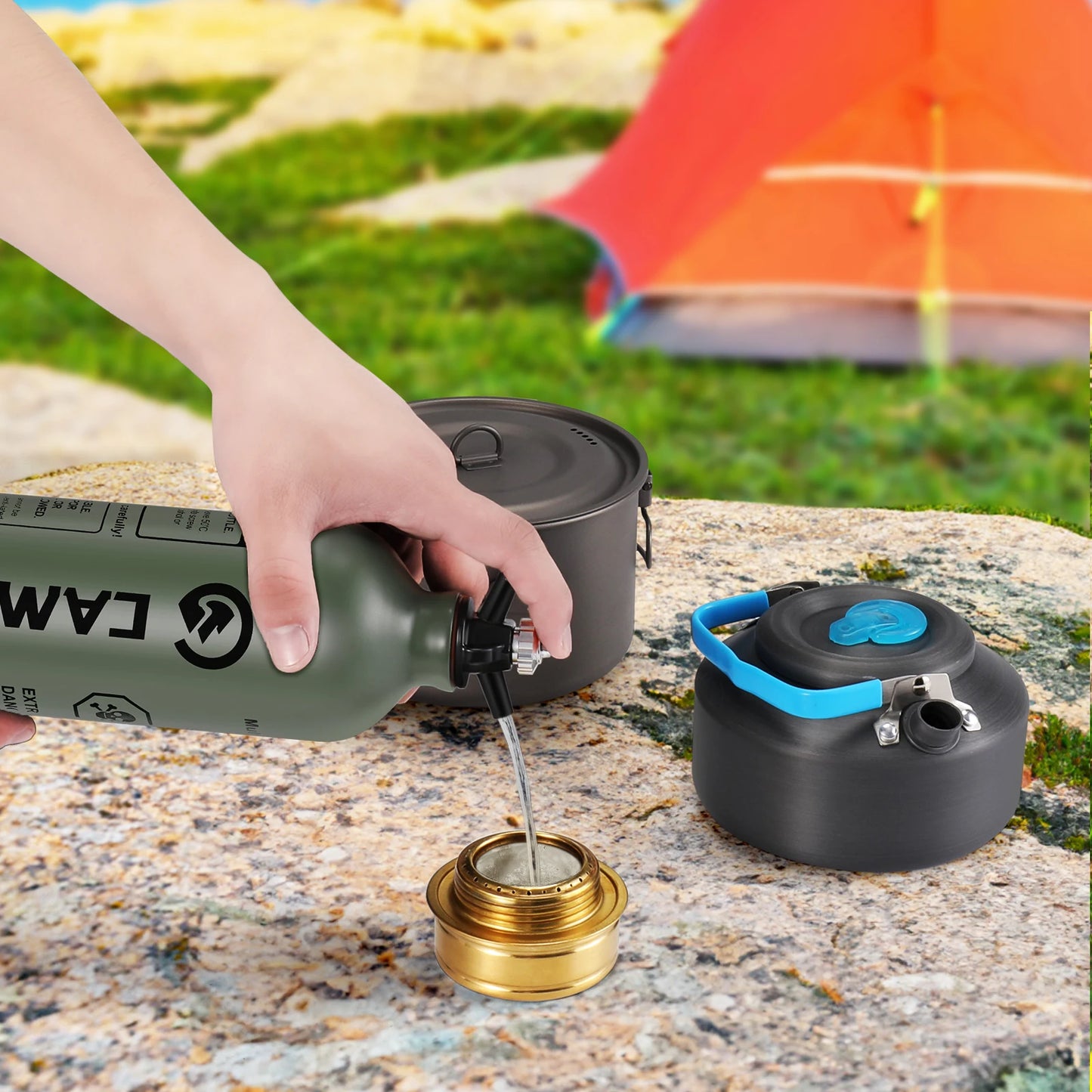 Liquid Fuel Bottle 0.5L / 1L | Veiligheidsventiel voor Outdoor Camping en Multi-Purpose Gebruik
