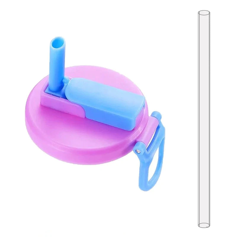 2-Color Silicone Can Lids with Straws – BPA Free, Reusable Accessories for Soda, Beer and Juice Cans