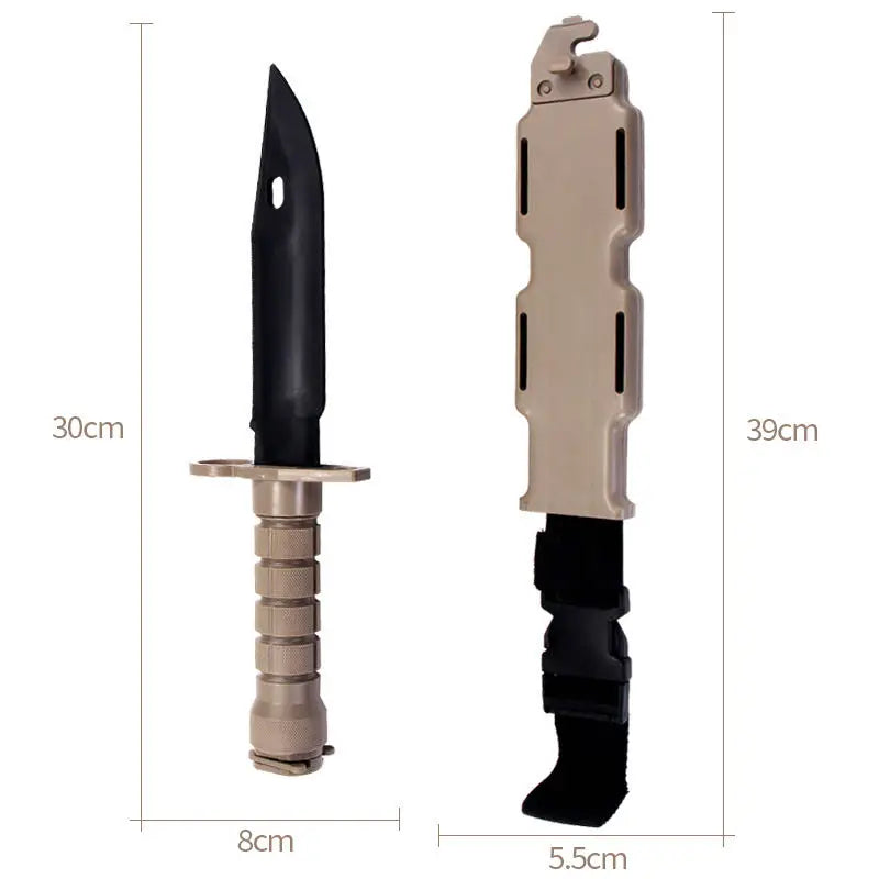 M9 Gummidolch – Airsoft Trainingsmesser, Cosplay & Kampfsport Messermodell