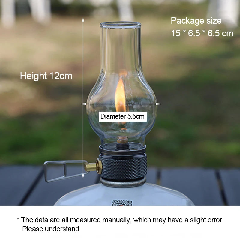 Draagbare Camping Gas Kaarslamp | Compacte Butaan Gaslamp voor Outdoor Kamperen, Vissen en Picknick