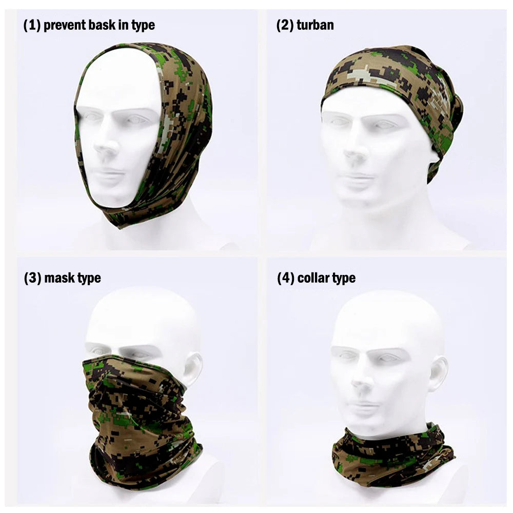 Outdoor Sport Bandana – Militair Tube Sjaal voor Vissen, Fietsen & Wandelen – Tactical Neck Gaiter & Halve Masker voor Mannen & Vrouwen