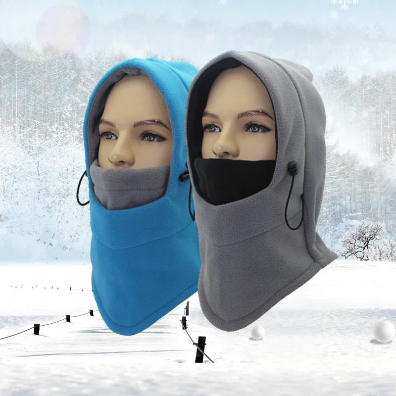 Winter Fietshoed & Ski Cap - Unisex Gevoerde Balaclava met Masker en Oorkleppen