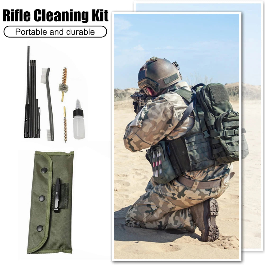 Waffenreinigungsset – 10-teiliges Set für Gewehre, Airsoft, Schrotflinten und Pistolen im Kaliber .22cal, 5,56 mm, 223 und 22LR
