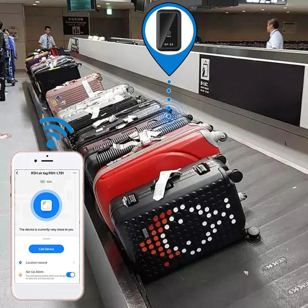 GF22 GPS-Tracker – Diebstahlsicherer GPS-Ortungsgerät in Echtzeit mit WLAN, LBS und GPS-Positionierung für Auto, Haustier, Kind und Geldbeutel